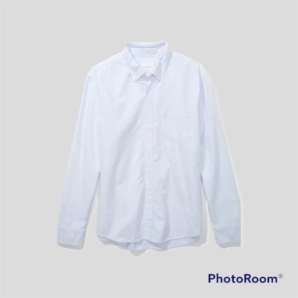 American Eagle Outfitters Other - AE Distressed Oxford Button-Up Shirt - Large